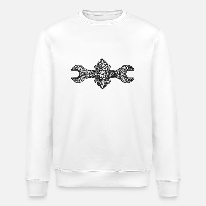 Open-end wrenches - Stanley/Stella ROLLER Unisex Organic Sweatshirt - white