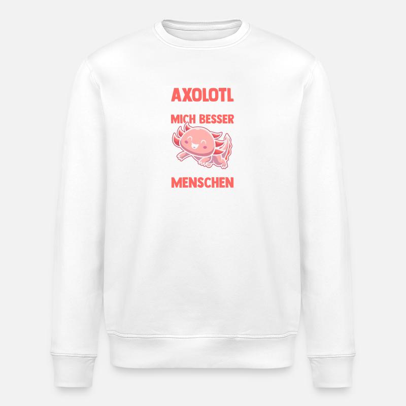 Axolotl - Sweat bio ROLLER Stanley/Stella Unisexe - blanc