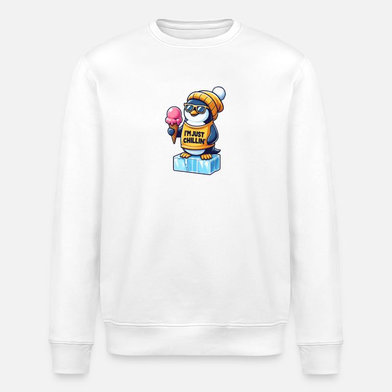 Pinguin - Stanley/Stella Unisex Bio-Sweatshirt ROLLER - Weiß