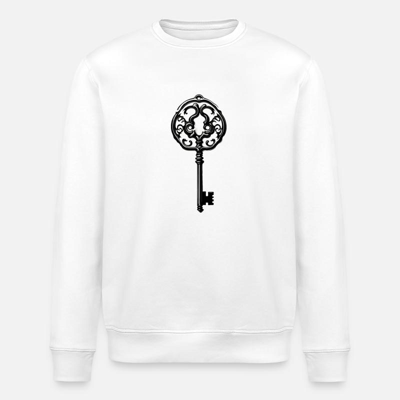 Key / Lock / Locked / Security - Stanley/Stella ROLLER Unisex Organic Sweatshirt - white