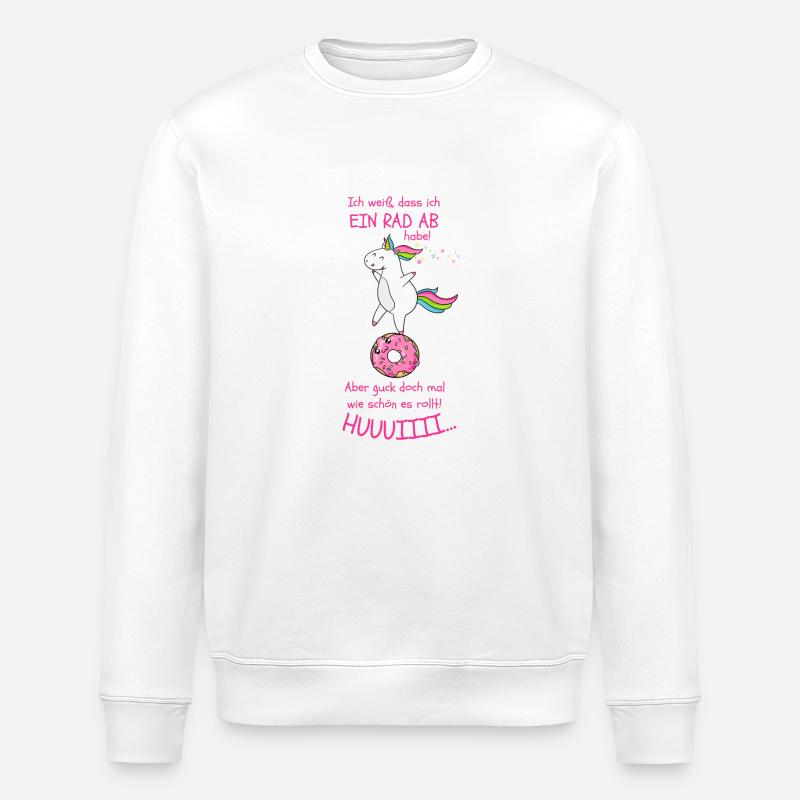 Einhorn - Stanley/Stella Unisex Bio-Sweatshirt ROLLER - Weiß