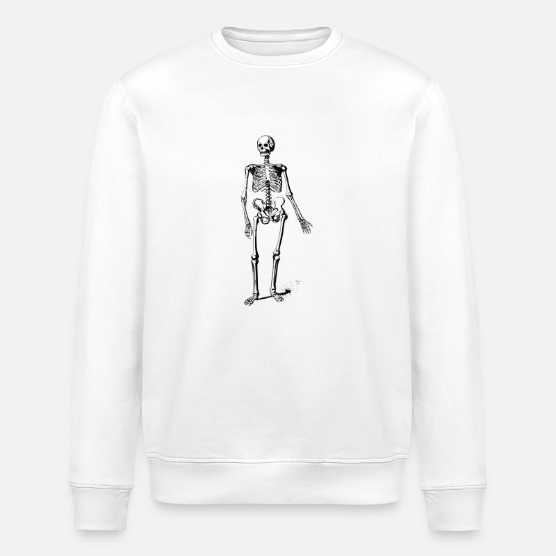 skeleton - Stanley/Stella ROLLER Unisex Organic Sweatshirt - white