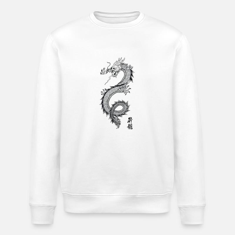 dragon chinois - Scène 12 - Sweat bio ROLLER Stanley/Stella Unisexe - blanc