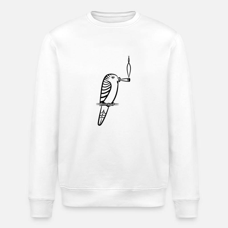 Wellensittich kiffen commune - Sweat bio ROLLER Stanley/Stella Unisexe - blanc