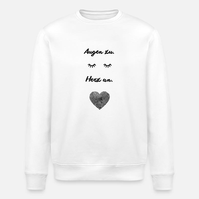 Augen zu Herz an - Stanley/Stella Unisex Bio-Sweatshirt ROLLER - Weiß