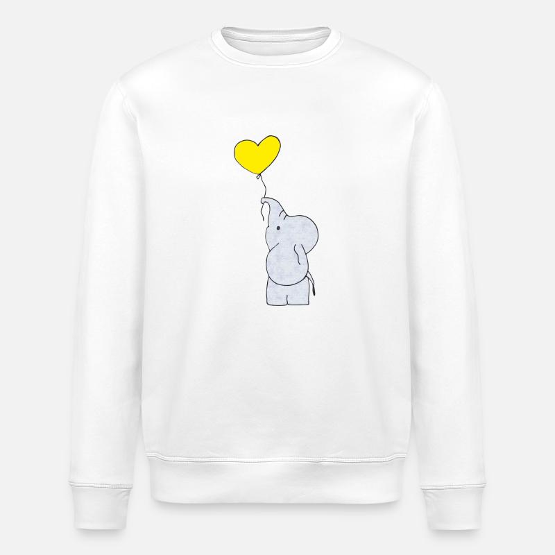 elefant elefanten haut - Stanley/Stella Unisex Bio-Sweatshirt ROLLER - Weiß