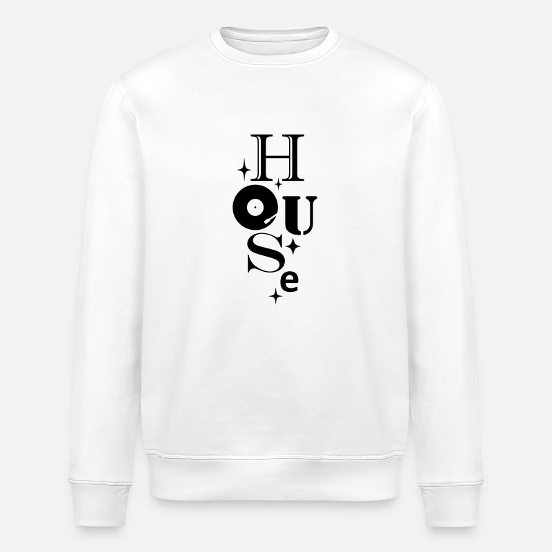 House Music Sur Vinyle - Sweat bio ROLLER Stanley/Stella Unisexe - blanc