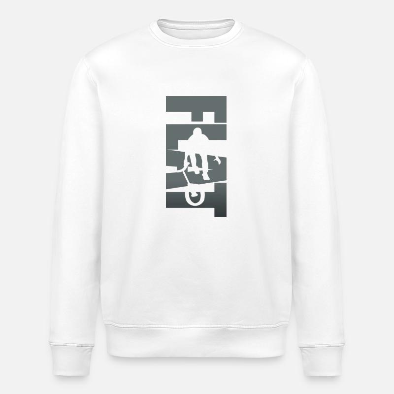 flat - Sweat bio ROLLER Stanley/Stella Unisexe - blanc