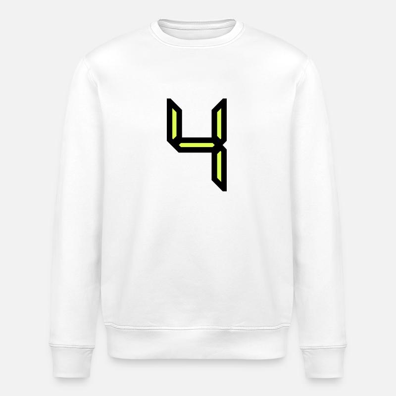 4 YEARS,4TH BIRTHDAY,4 BIRTHDAY,4 - Stanley/Stella ROLLER Unisex Organic Sweatshirt - white