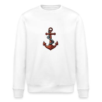 Anker Symbol Hafen - Stanley/Stella Unisex Bio-Sweatshirt ROLLER - Weiß - Vorne - Nik (191cm)