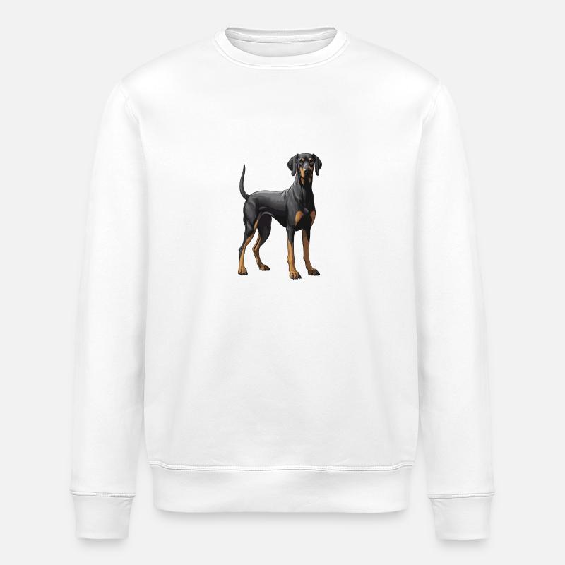 Doberman Chien Animal - Sweat bio ROLLER Stanley/Stella Unisexe - blanc