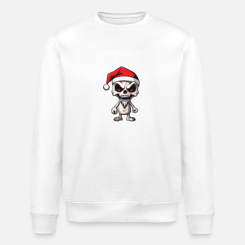 Squelette du Père Noël - Sweat bio ROLLER Stanley/Stella Unisexe - blanc