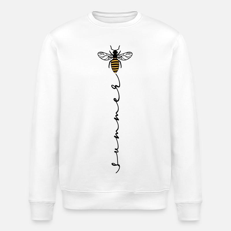 Buzzer d'abeille d'été - Sweat bio ROLLER Stanley/Stella Unisexe - blanc