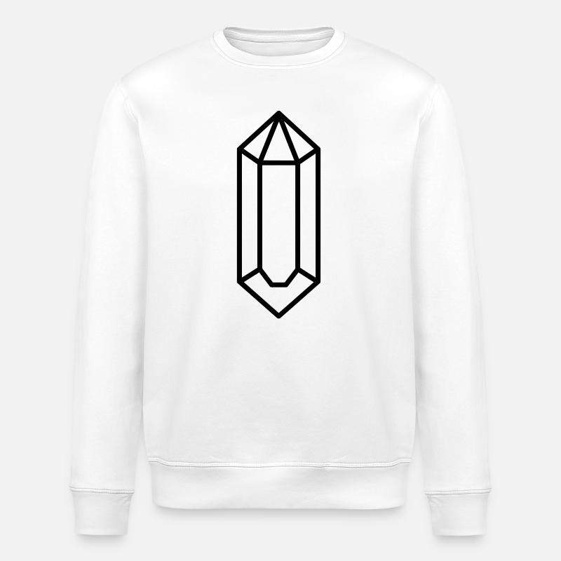 Quarzkristall - Stanley/Stella Unisex Bio-Sweatshirt ROLLER - Weiß