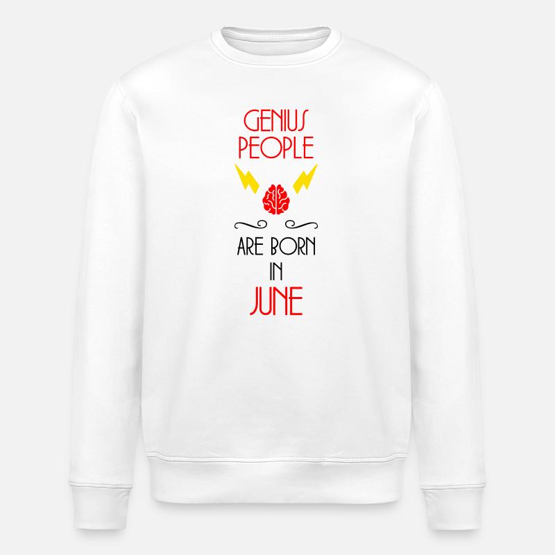 Dschinn, geboren im Juni – Geburtsgeschenk - Stanley/Stella Unisex Bio-Sweatshirt ROLLER - Weiß
