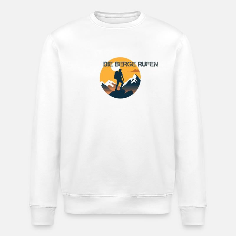Die Berge rufen - Stanley/Stella Unisex Bio-Sweatshirt ROLLER - Weiß