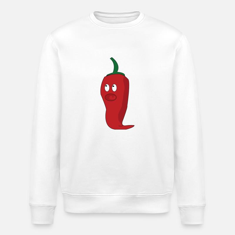 Piment - Sweat bio ROLLER Stanley/Stella Unisexe - blanc