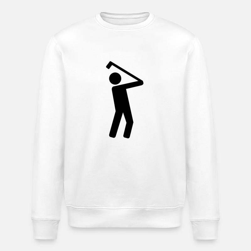 Golf player - Stanley/Stella ROLLER Unisex Organic Sweatshirt - white