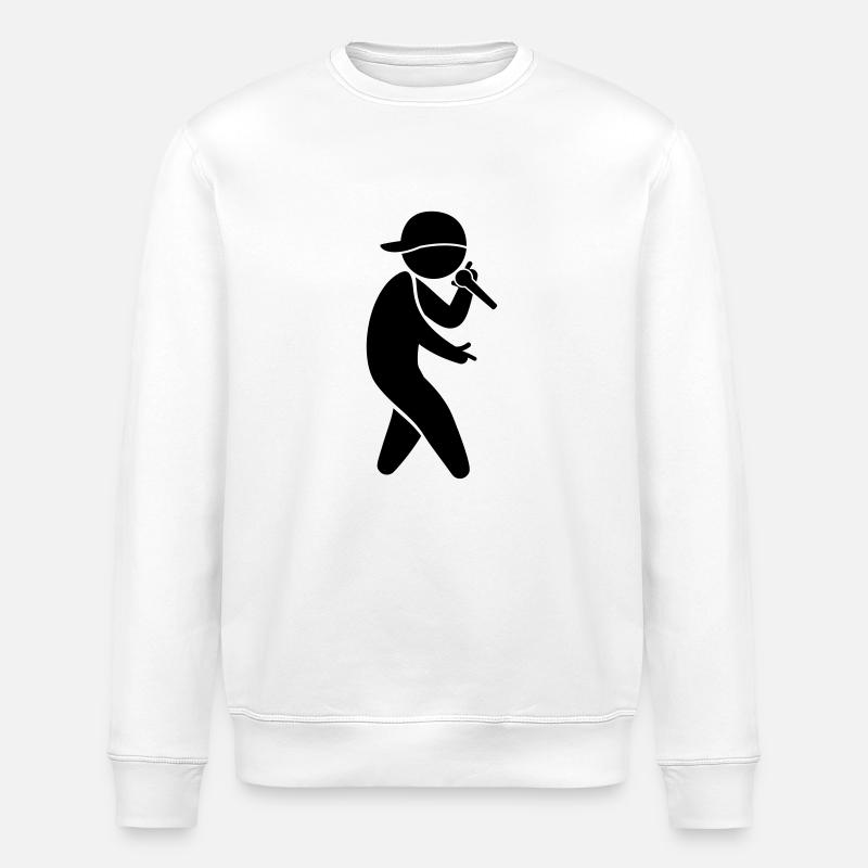 Hiphop Rapper (2c)++2013 - Stanley/Stella ROLLER Unisex Organic Sweatshirt - white
