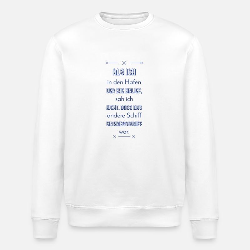Lustige Sprüche Scheidung - Stanley/Stella Unisex Bio-Sweatshirt ROLLER - Weiß