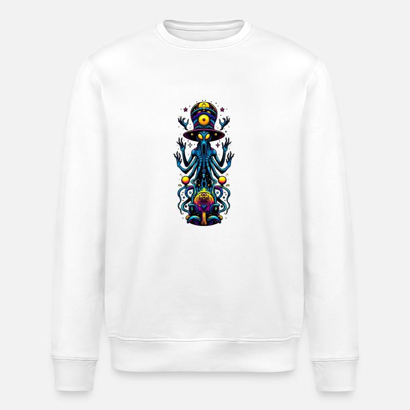 Alien Encounter - Stanley/Stella Unisex Bio-Sweatshirt ROLLER - Weiß