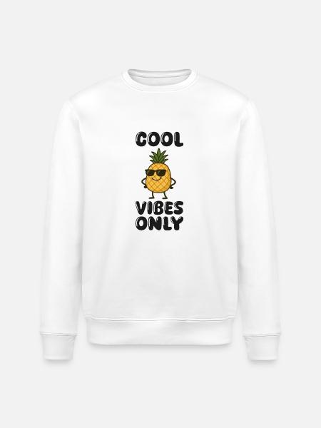 ananas comic - Stanley/Stella Unisex Bio-Sweatshirt ROLLER - Weiß