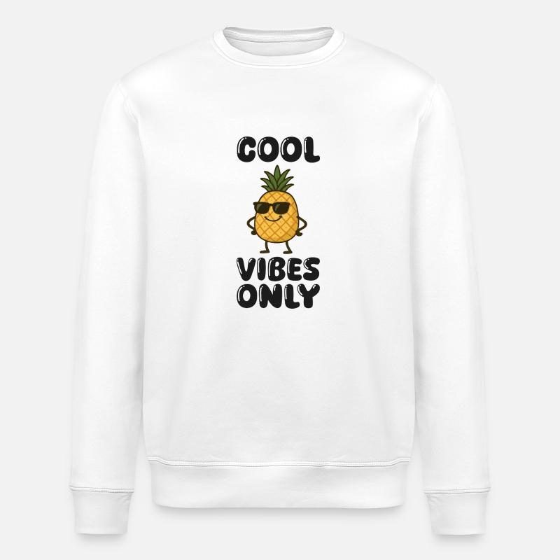 Pineapple Comic - Stanley/Stella ROLLER Unisex Organic Sweatshirt - white
