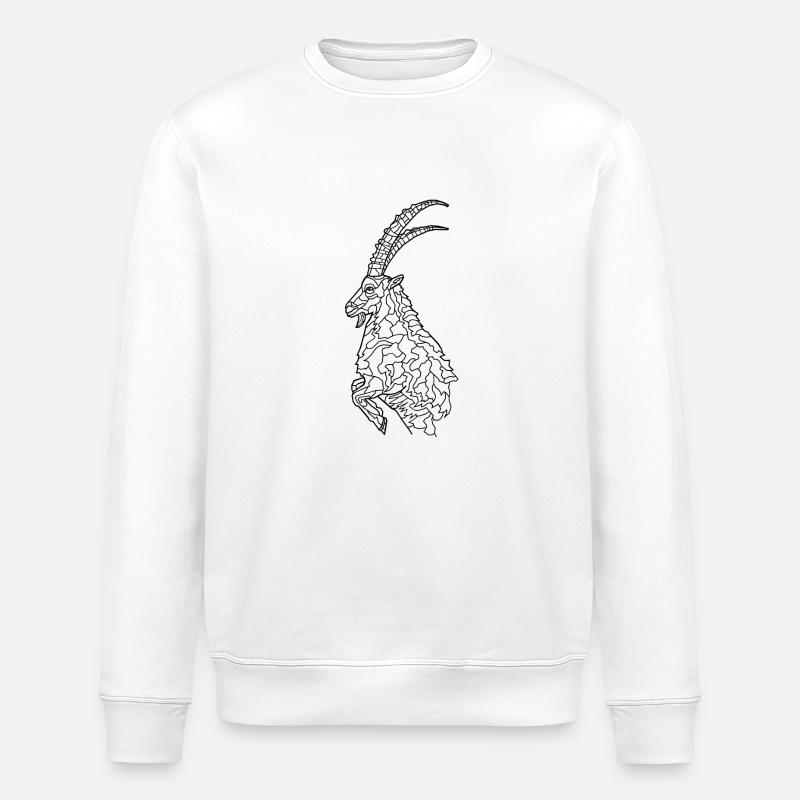 Steinbock - Stanley/Stella Unisex Bio-Sweatshirt ROLLER - Weiß