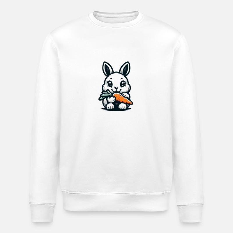 La douce lapine Hélène - Sweat bio ROLLER Stanley/Stella Unisexe - blanc