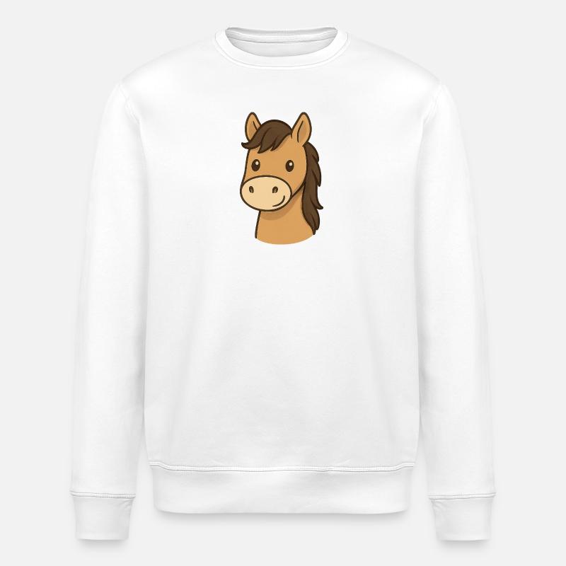 Pferdekopf - Stanley/Stella Unisex Bio-Sweatshirt ROLLER - Weiß