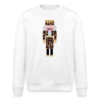 Nussknacker Leolook Animal Print Weihnachten Deko - Stanley/Stella Unisex Bio-Sweatshirt ROLLER - Weiß - Vorne - Nik (191cm)