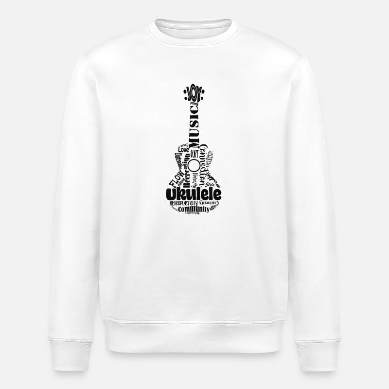 Ukulele emotional anatomy - Stanley/Stella Unisex Bio-Sweatshirt ROLLER - Weiß