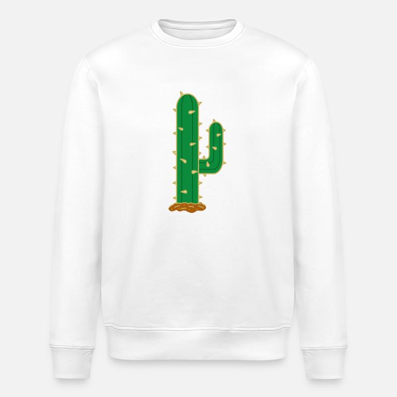 Kaktus N°6 - Stanley/Stella Unisex Bio-Sweatshirt ROLLER - Weiß