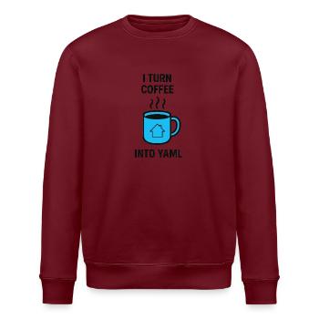 Ich verwandle Kaffee in Yaml - Stanley/Stella Unisex Bio-Sweatshirt ROLLER - Weiß - Vorne - Nik (191cm)