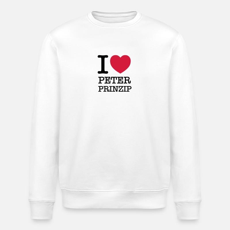I Love "Peter Principle" - Stanley/Stella ROLLER Unisex Organic Sweatshirt - white