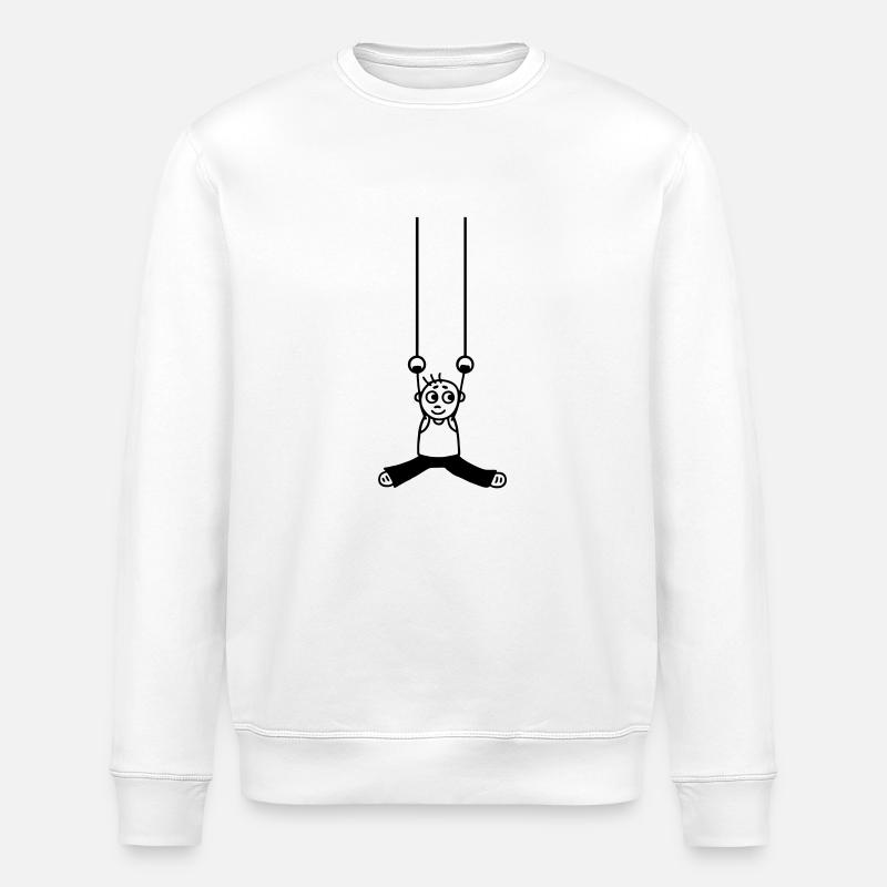 Kunstturner an Ringen - Stanley/Stella Unisex Bio-Sweatshirt ROLLER - Weiß