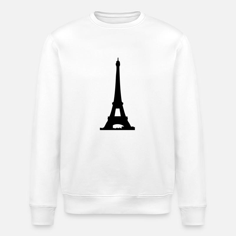 eiffelturm - Stanley/Stella ROLLER Unisex Organic Sweatshirt - white