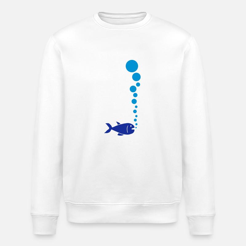 Fish And Bubbles - Sweat bio ROLLER Stanley/Stella Unisexe - blanc