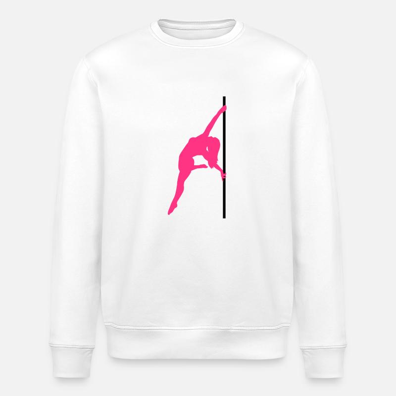 pole dancing - Stanley/Stella ROLLER Unisex Organic Sweatshirt - white
