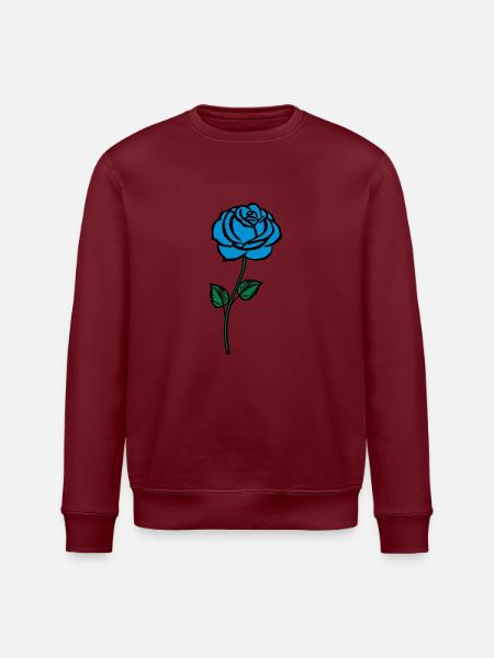 blue__rose - Stanley/Stella ROLLER Unisex Organic Sweatshirt - white
