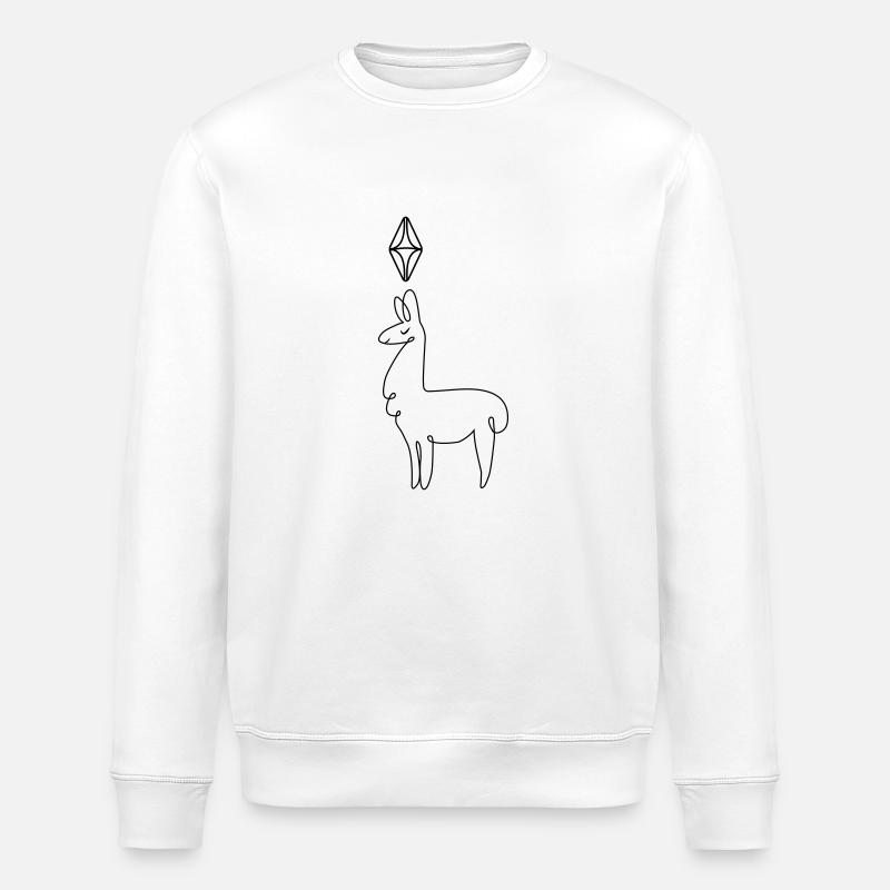 Sims Llama - Sweat bio ROLLER Stanley/Stella Unisexe - blanc