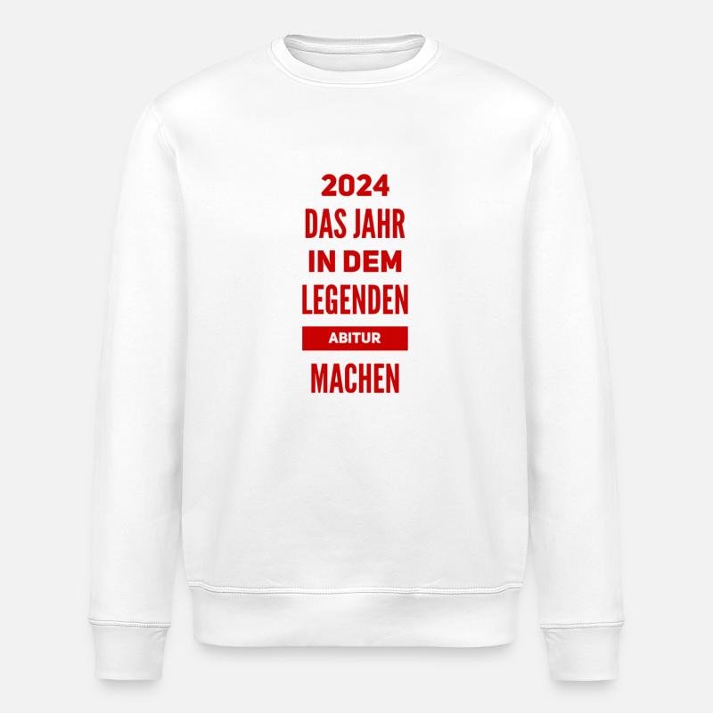Abi - Abitur - Stanley/Stella Unisex Bio-Sweatshirt ROLLER - Weiß