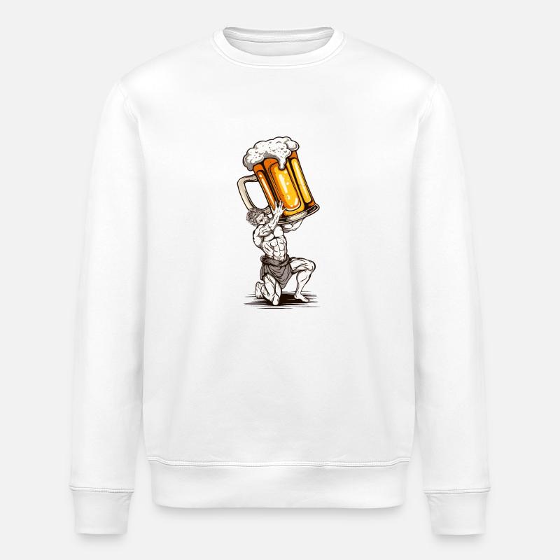 Statue bière - Sweat bio ROLLER Stanley/Stella Unisexe - blanc