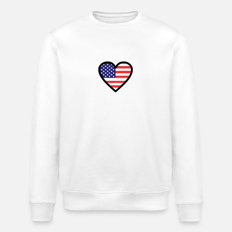 Amerika - Stanley/Stella Unisex Bio-Sweatshirt ROLLER - Weiß