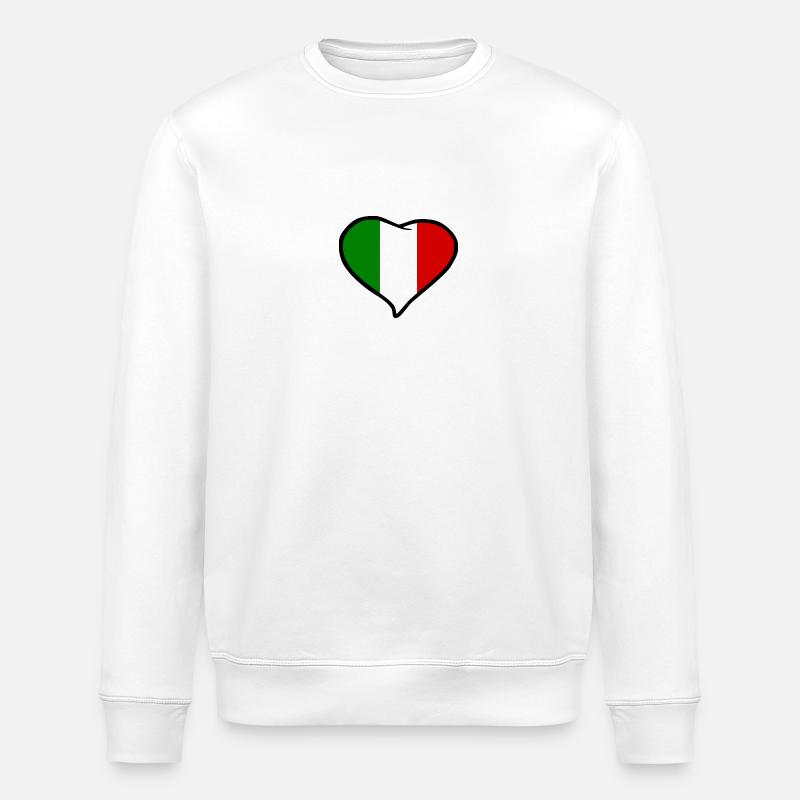 Italie drapeau - Sweat bio ROLLER Stanley/Stella Unisexe - blanc