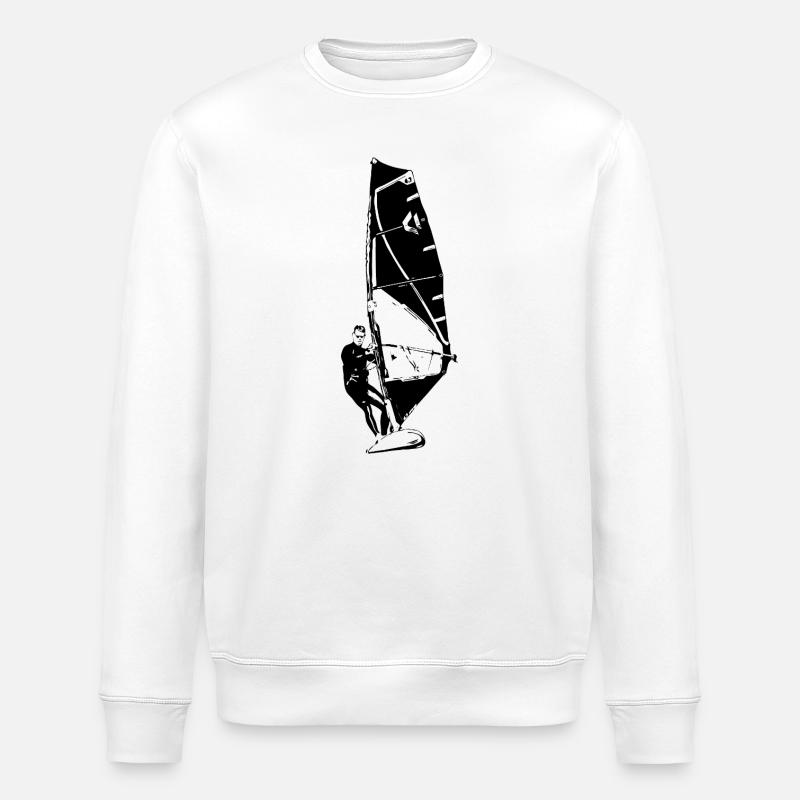 Planche à voile - Sweat bio ROLLER Stanley/Stella Unisexe - blanc