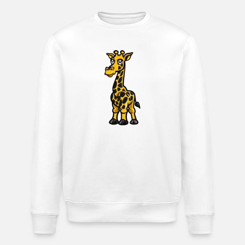 Giraffe Comic - Stanley/Stella Unisex Bio-Sweatshirt ROLLER - Weiß