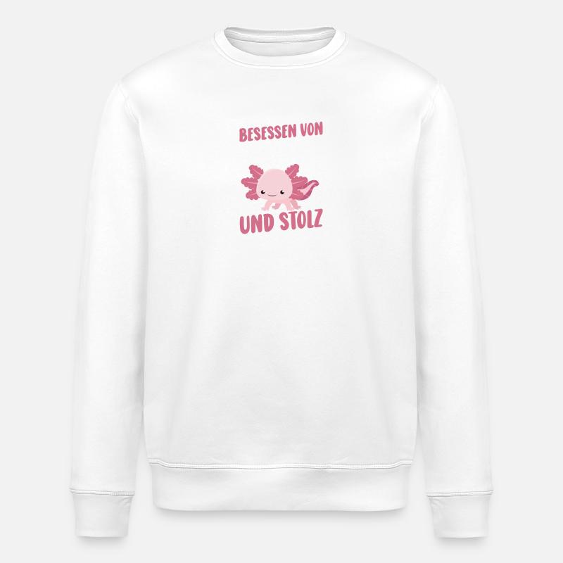 Axolotl - Stanley/Stella ROLLER Unisex Organic Sweatshirt - white