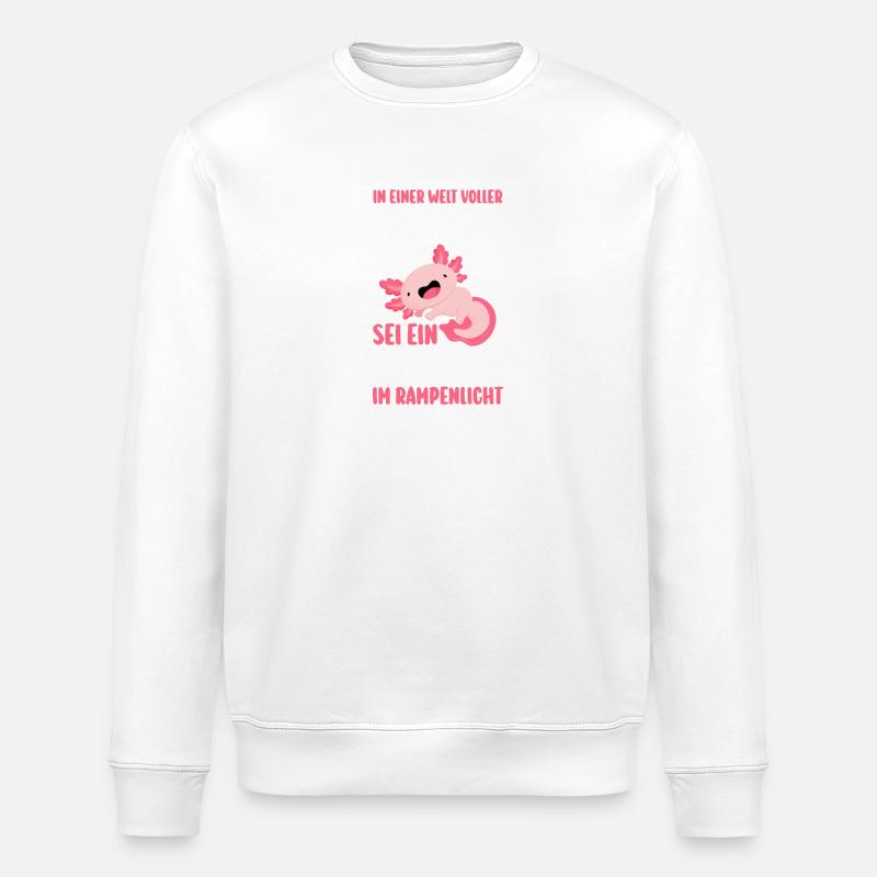 Axolotl - Stanley/Stella Unisex Bio-Sweatshirt ROLLER - Weiß