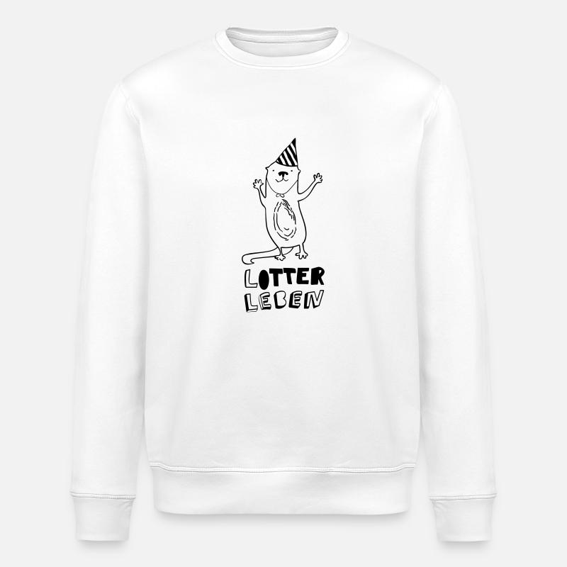 Lotterleben - Stanley/Stella Unisex Bio-Sweatshirt ROLLER - Weiß